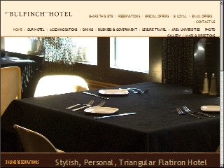 Web site www.bulfinchhotel.com, Bulfinch Hotel