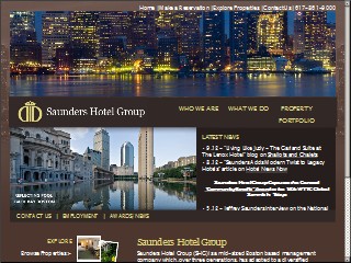 Web site www.saundershotelgroup.net, Saunders Hotel Group
